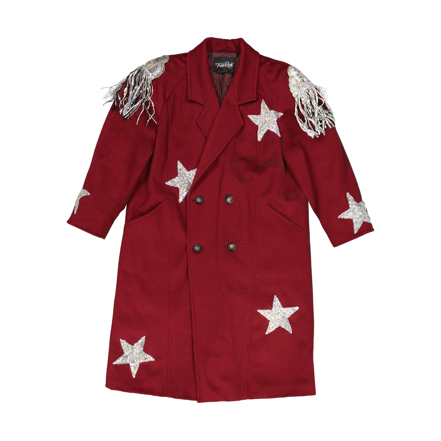 Upcycled Wool Coat - Bordeaux - Armed With A Mind