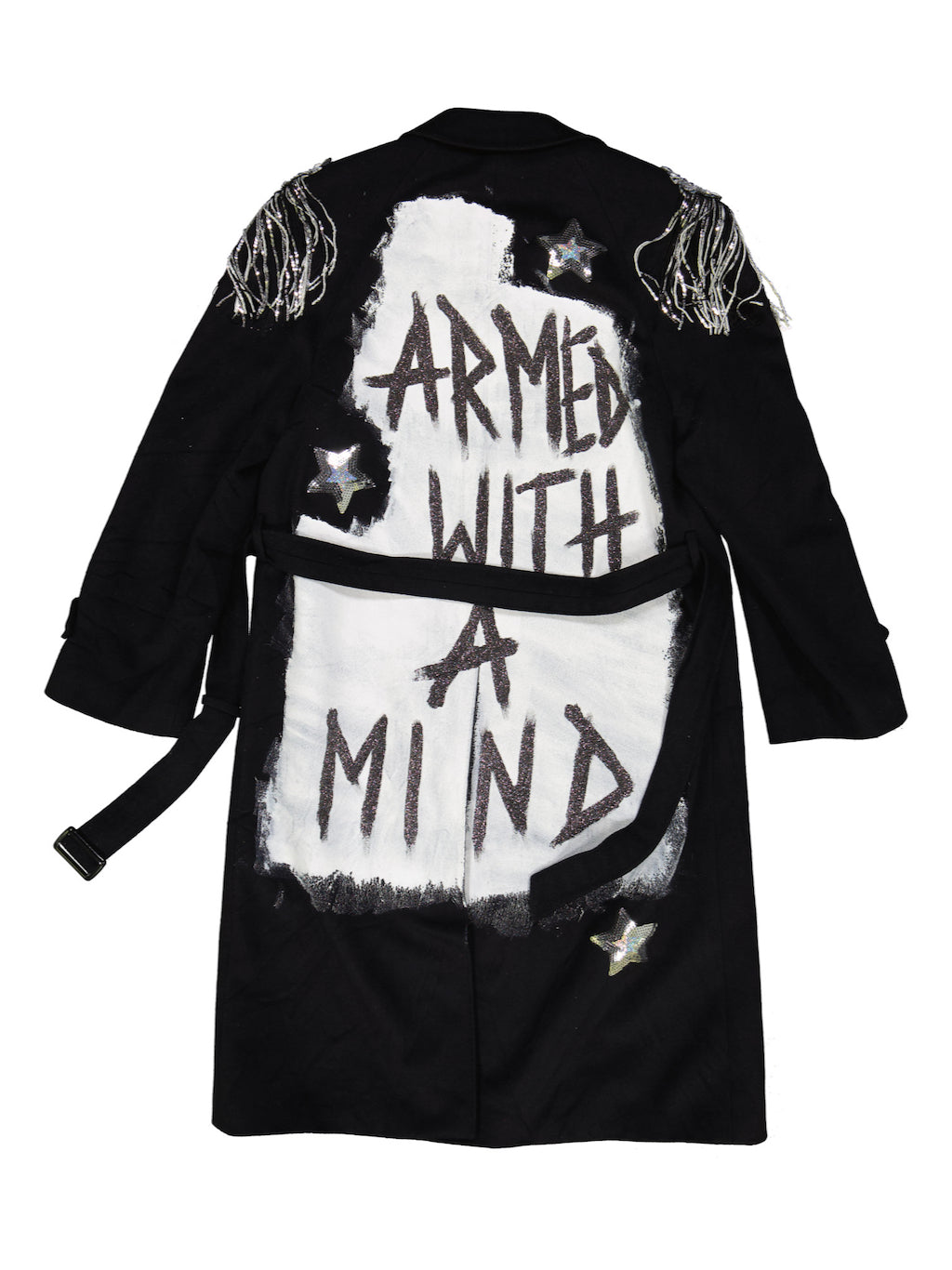 Upcycled Cashmere Wool Coat - Navy - Armed With A Mind