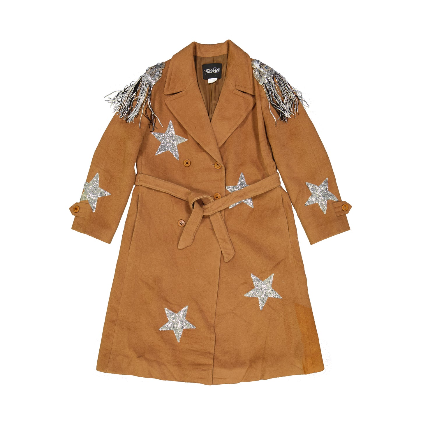 Upcycled Cashmere Wool Coat - Beige - No Thanks I Want Magic