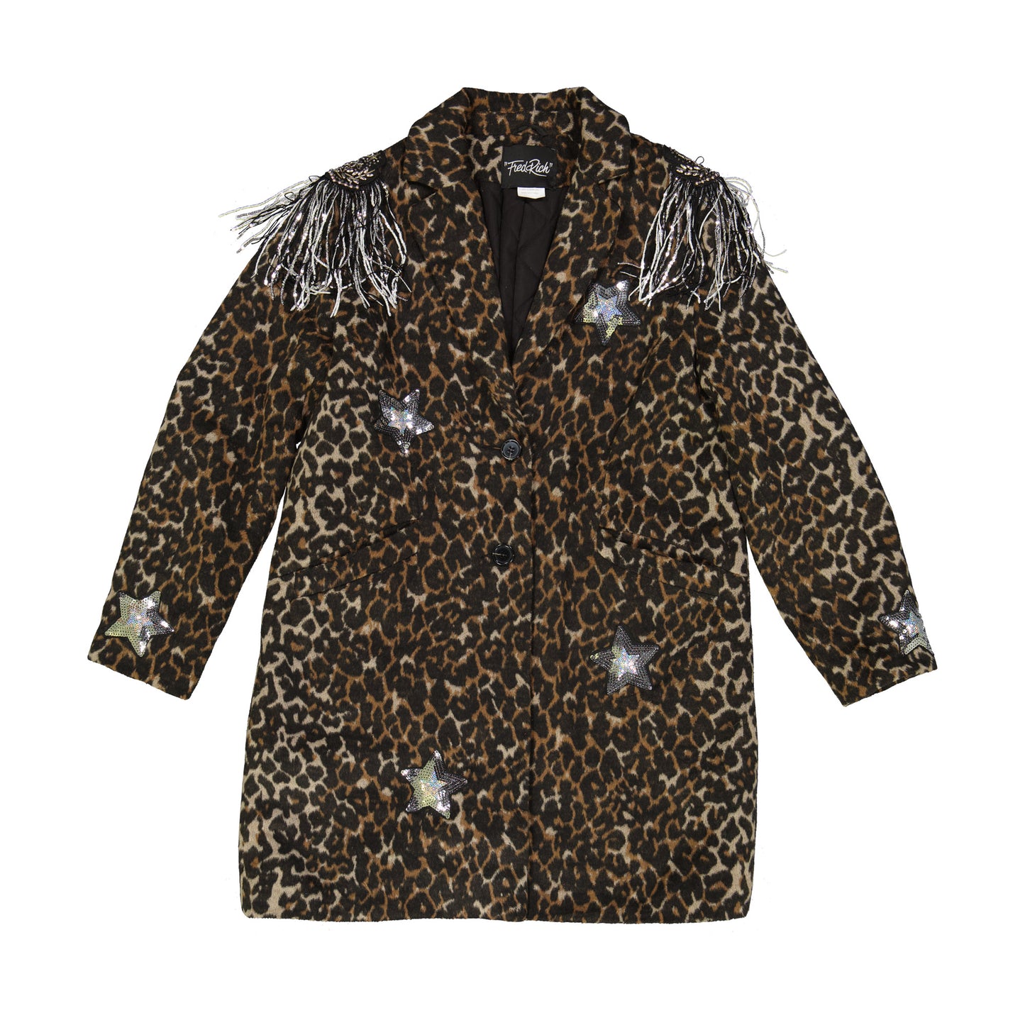 Upcycled Cashmere Coat - Leopard Print - No Thanks I Want Magic