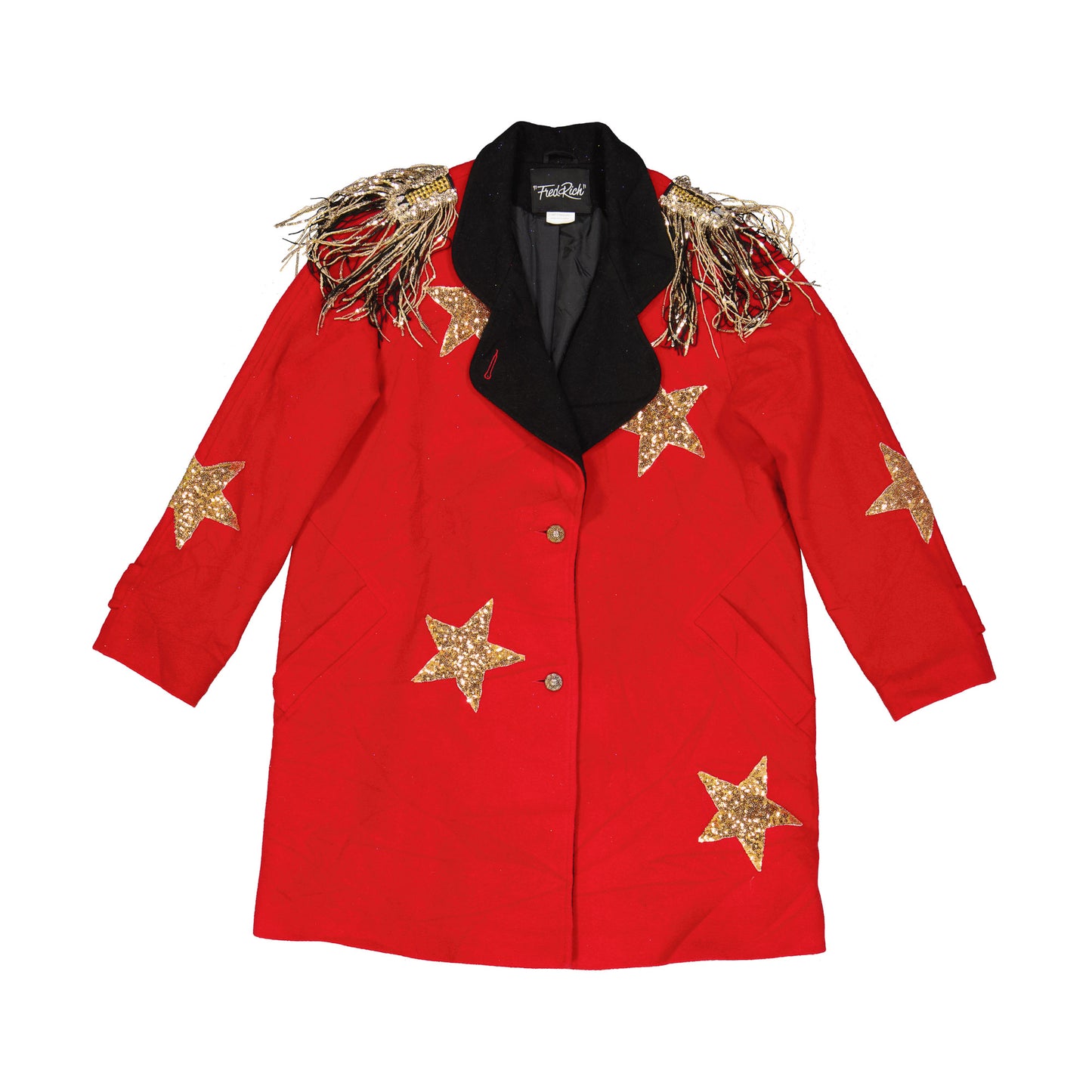 Upcycled Wool Coat - Red - No Thanks I Want Magic