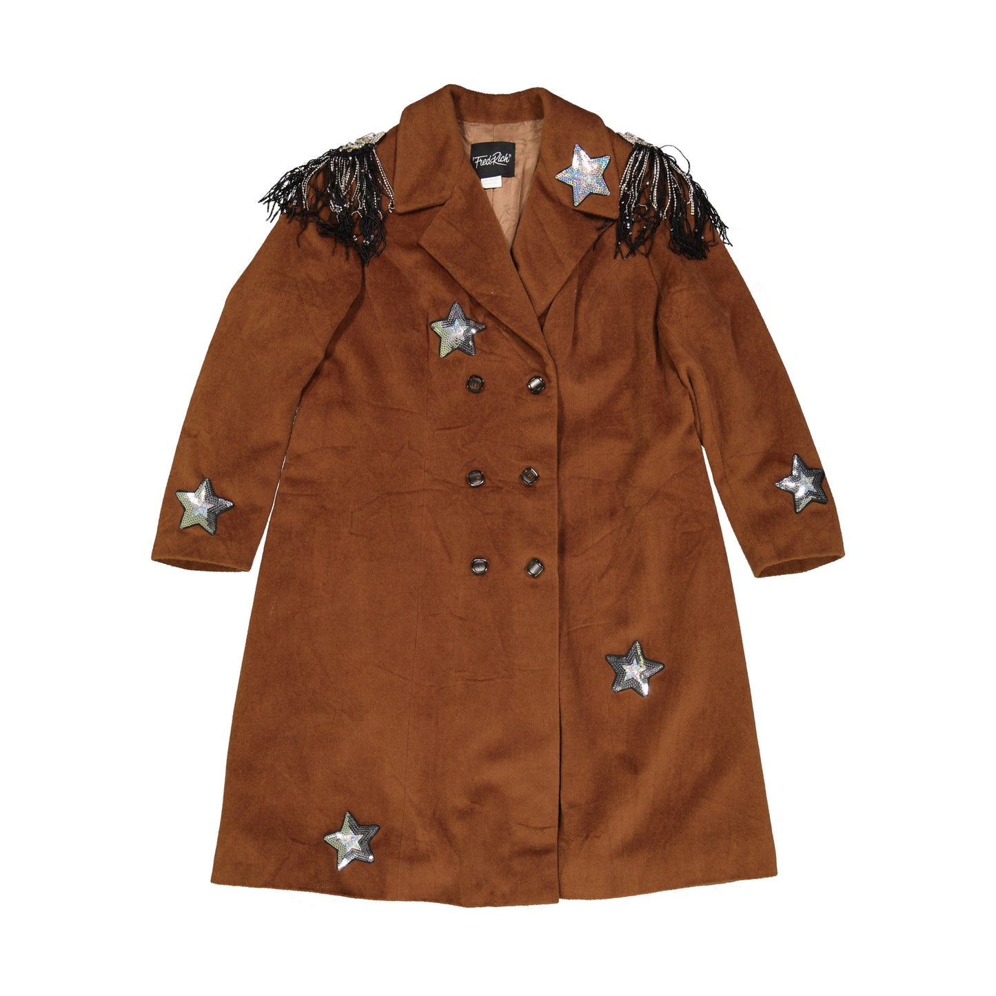 Upcycled Wool Cashmere Coat - Light Brown - Follow Your *** Dreams