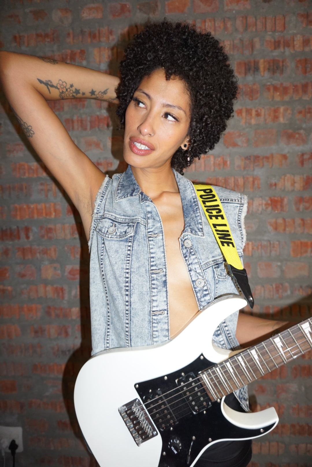 Upcycled Denim Vest Rock 'N Roll S