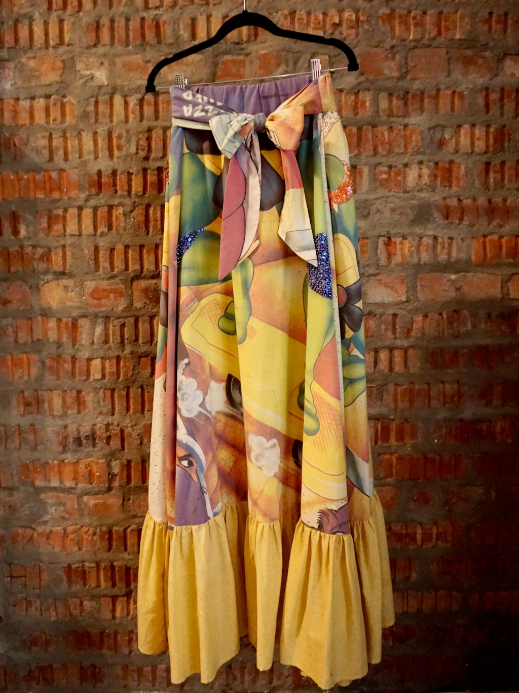 Upcycled Vintage 1993 Ninja Turtles Maxi Skirt S/M