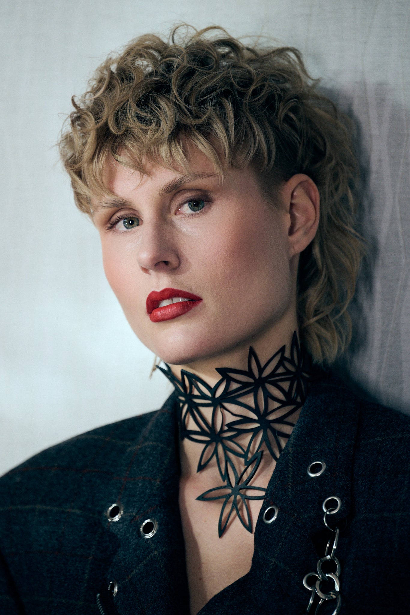 JIMI HENDRIX Upcycled Wool Jacket - Grey (blue, red, black)