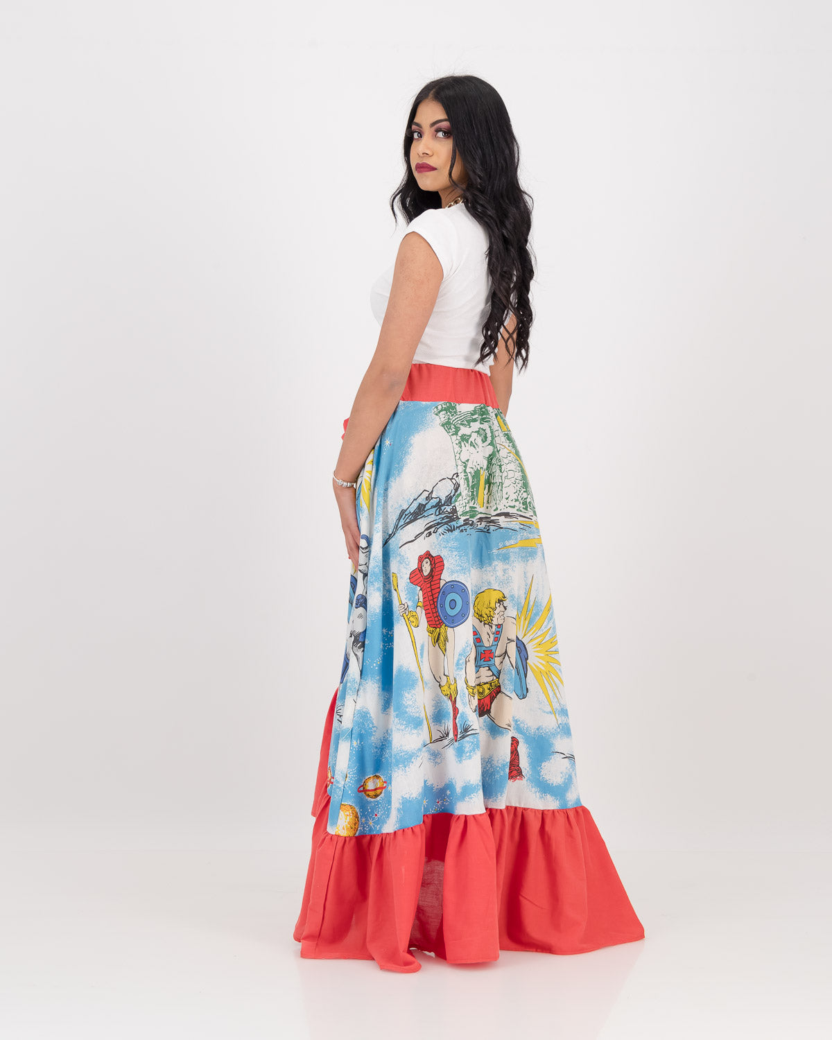 Upcycled Vintage 1989 He-Man Maxi Skirt S/M