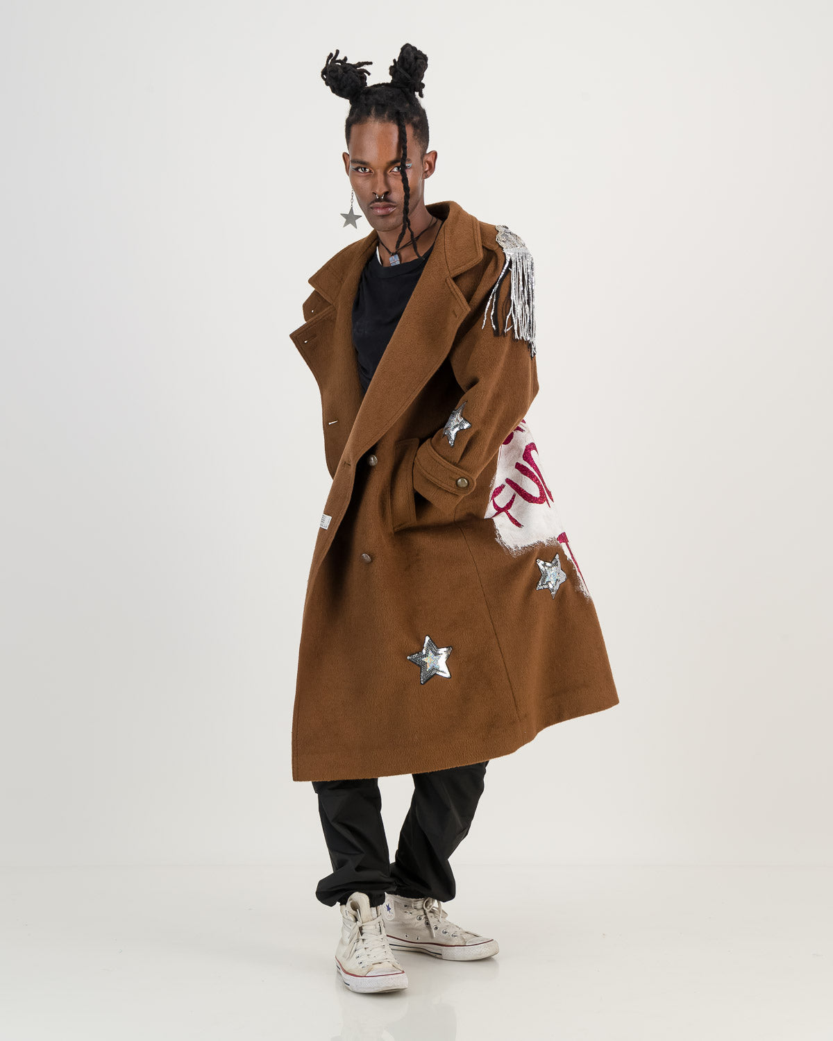 Upcycled Wool Coat - Brown - Own Your *** Power