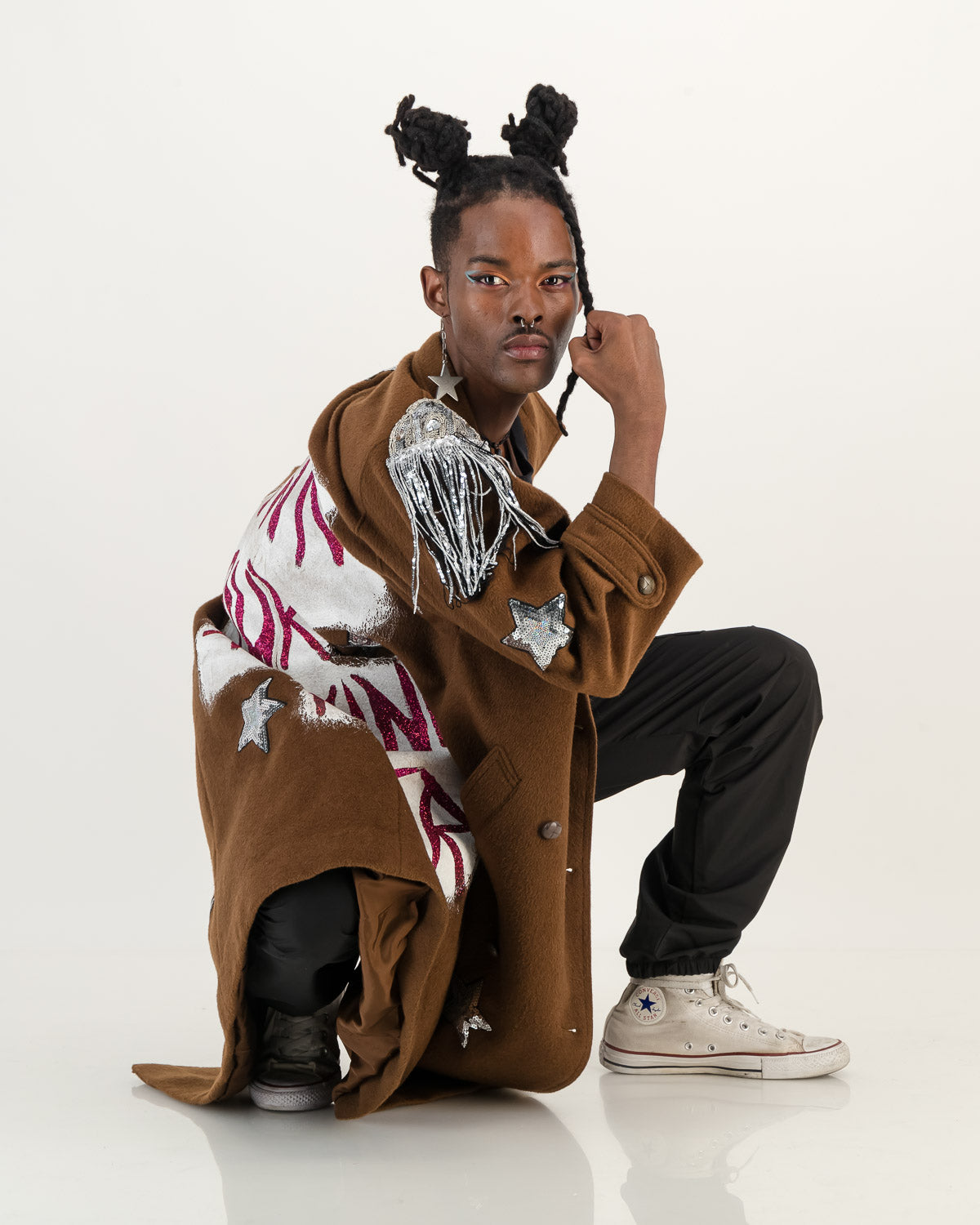 Upcycled Wool Coat - Brown - Own Your *** Power