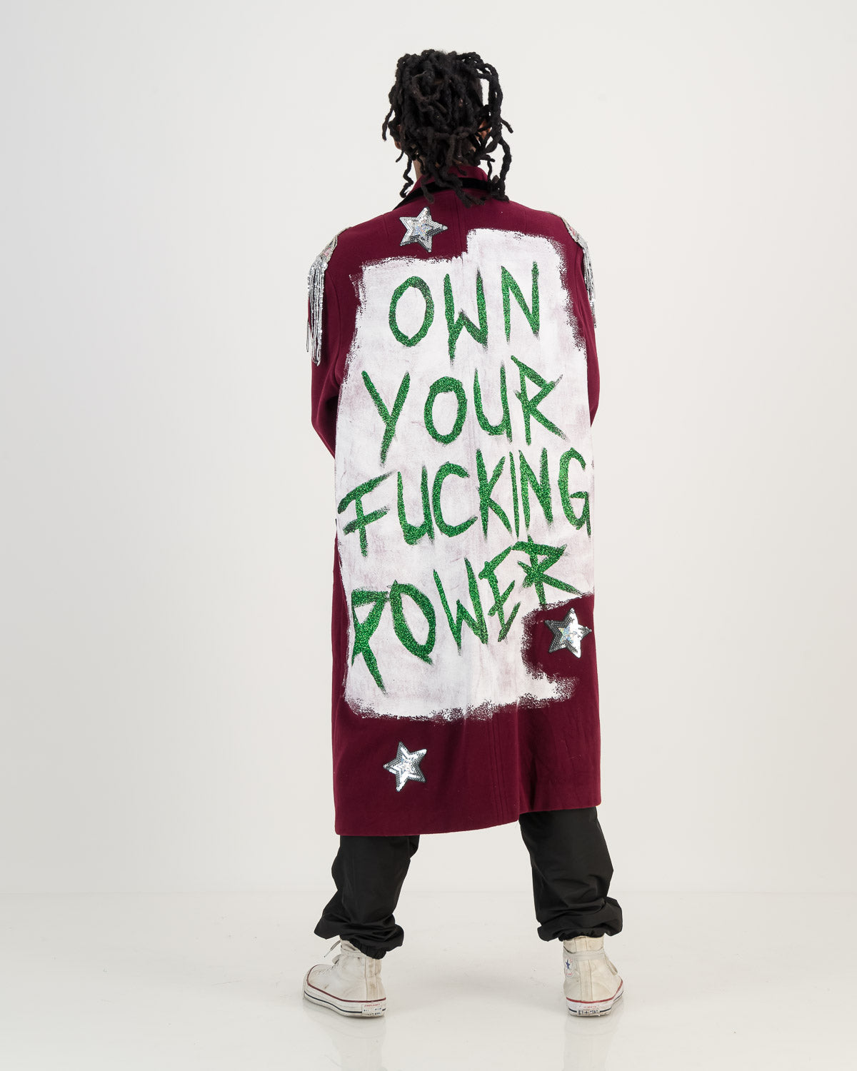 Upcycled Wool Coat - Berry - Own Your *** Power