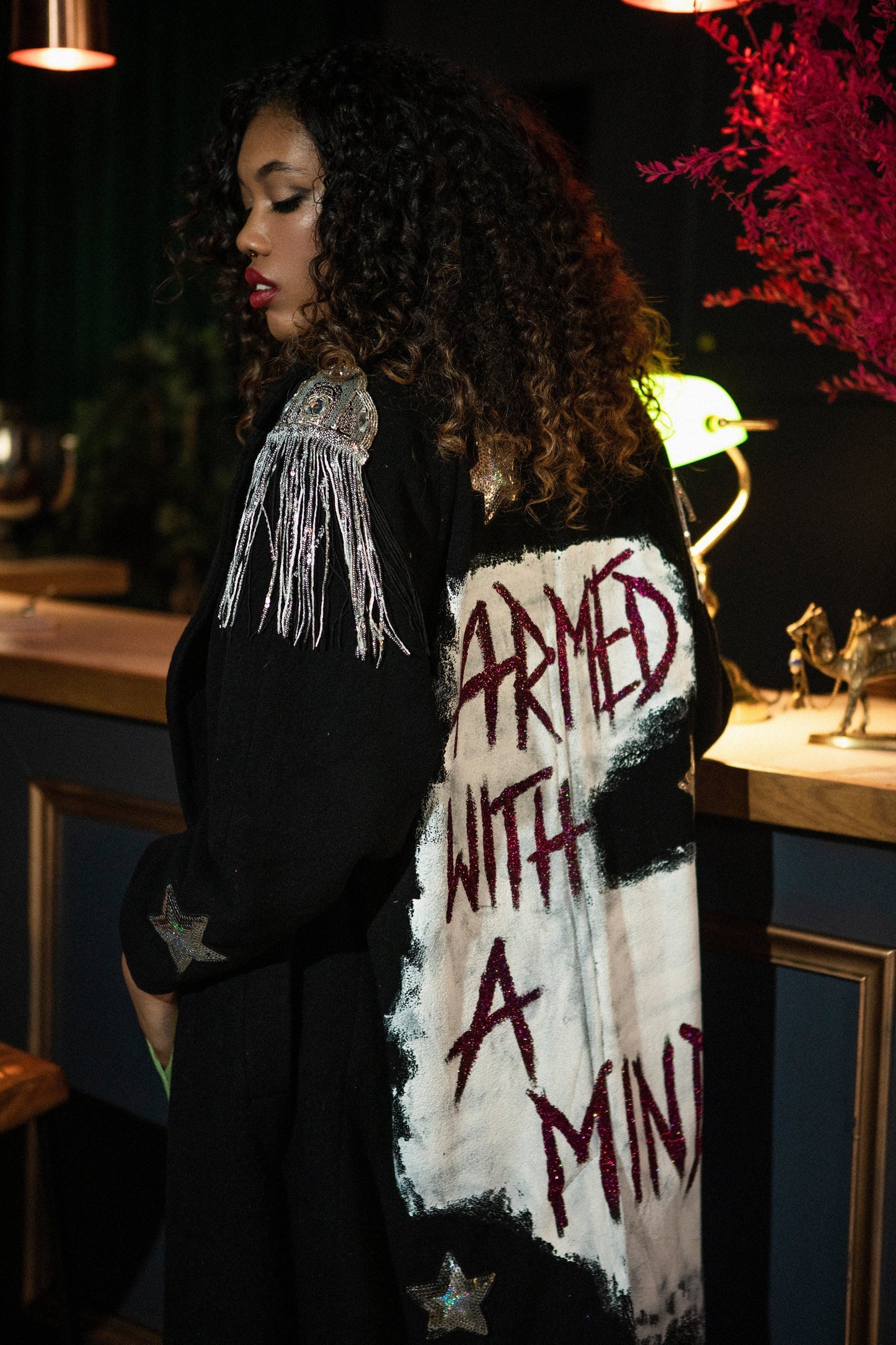 Upcycled Wool Coat - Red - No Thanks I Want Magic