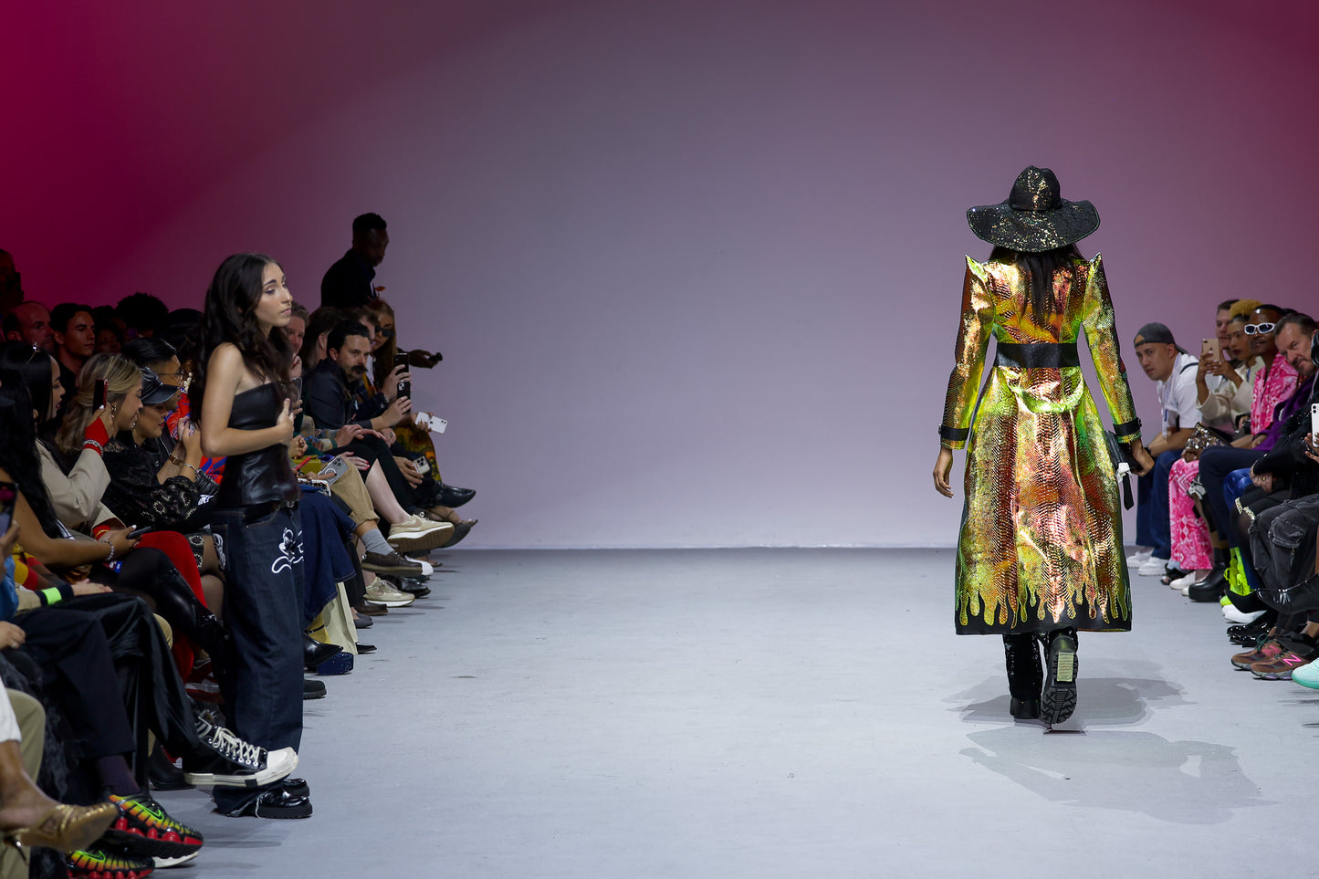 Golden Snake Print & Flames Coat - in Collaboration with Skolliemuis