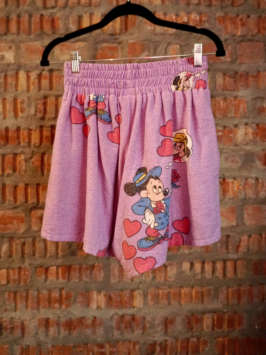 Upcycled Kickboxing Trunks Vintage Disney's Minnie Mouse - Violet S