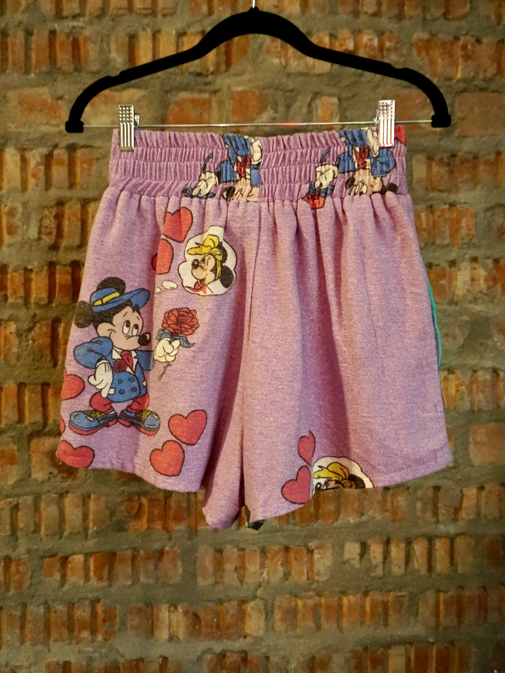 Upcycled Kickboxing Trunks Vintage Disney's Minnie Mouse - Violet Petite S