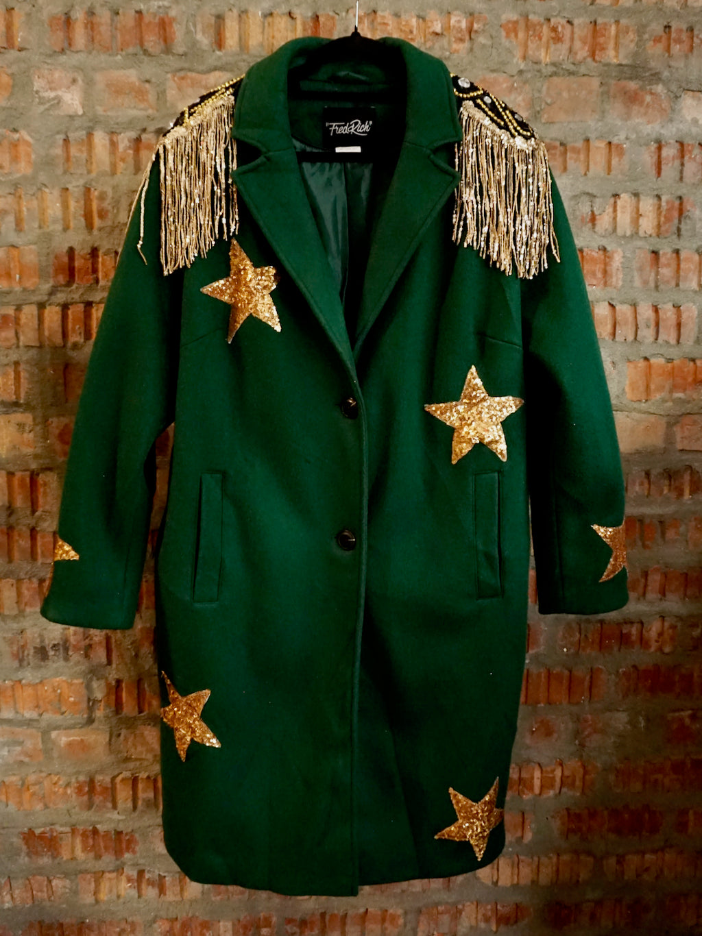 Upcycled Wool Coat - Green - High Fucking Standards