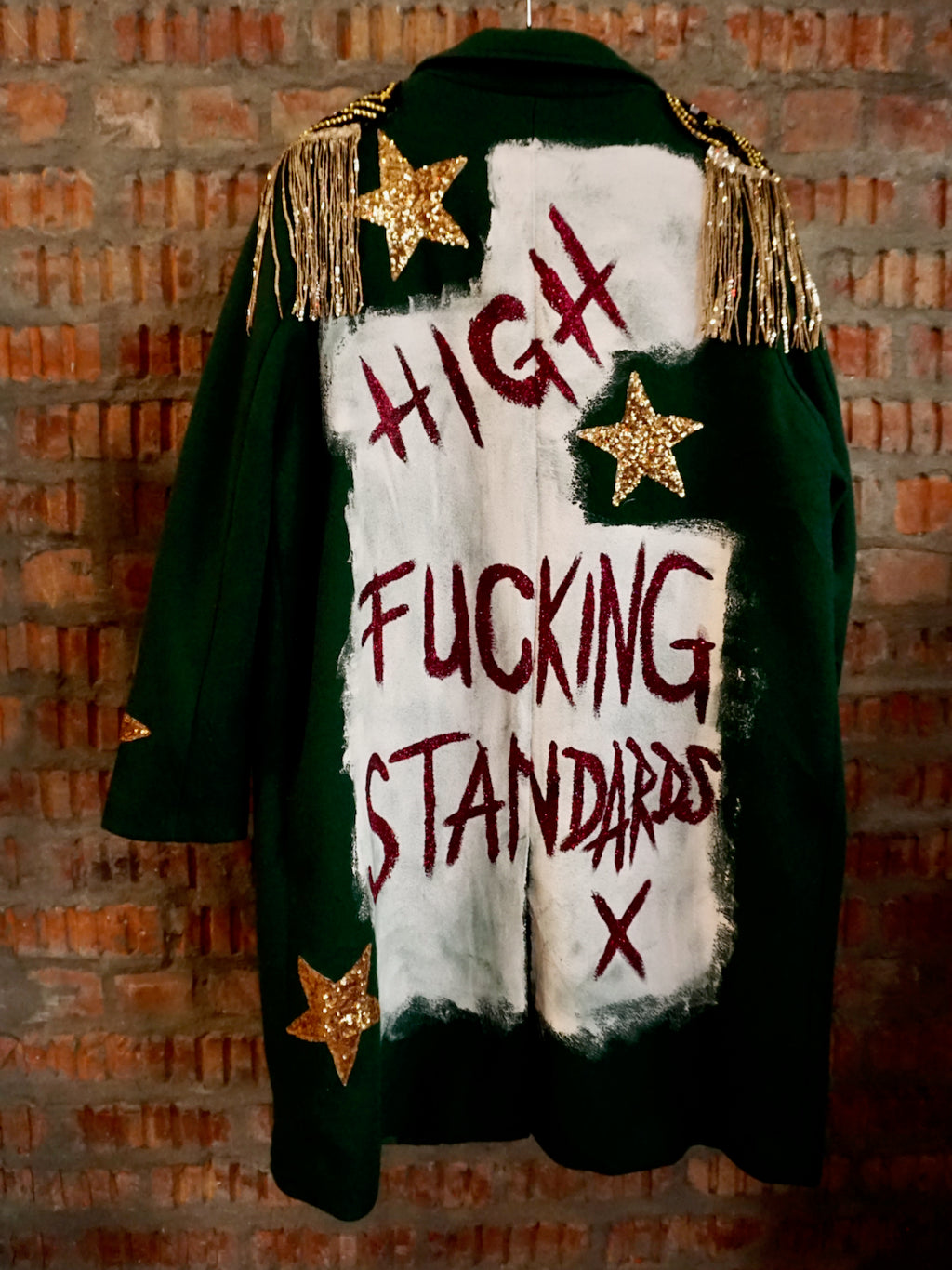 Upcycled Wool Coat - Green - High Fucking Standards