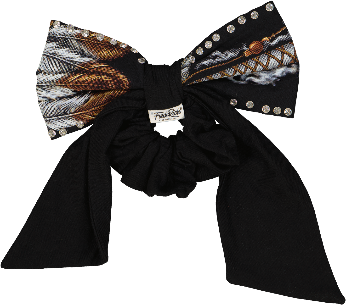 Upcycled Giant Biker Bow Scruntchie #5