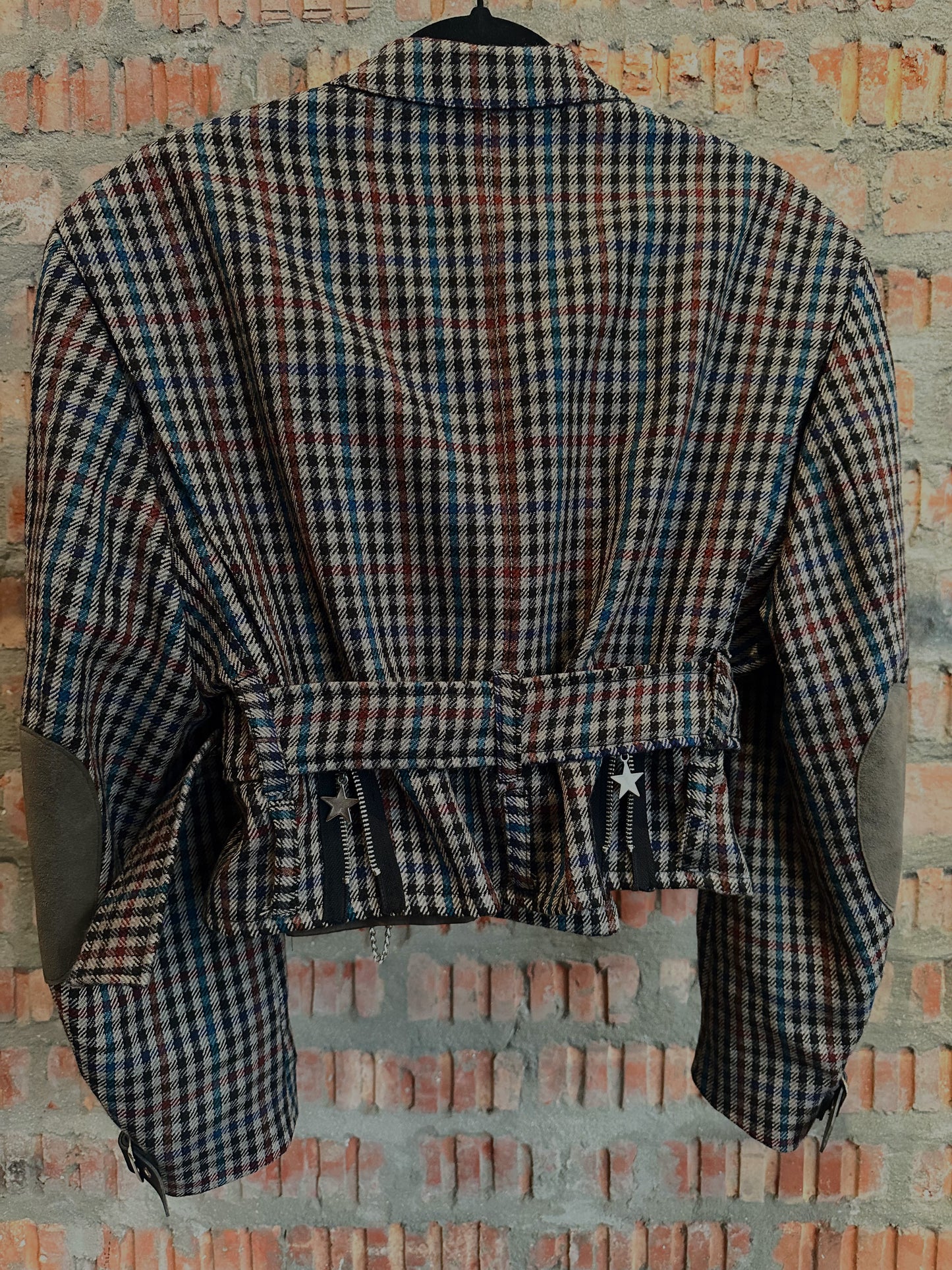 JIMI HENDRIX Upcycled Wool Jacket - Grey (blue, red, black)