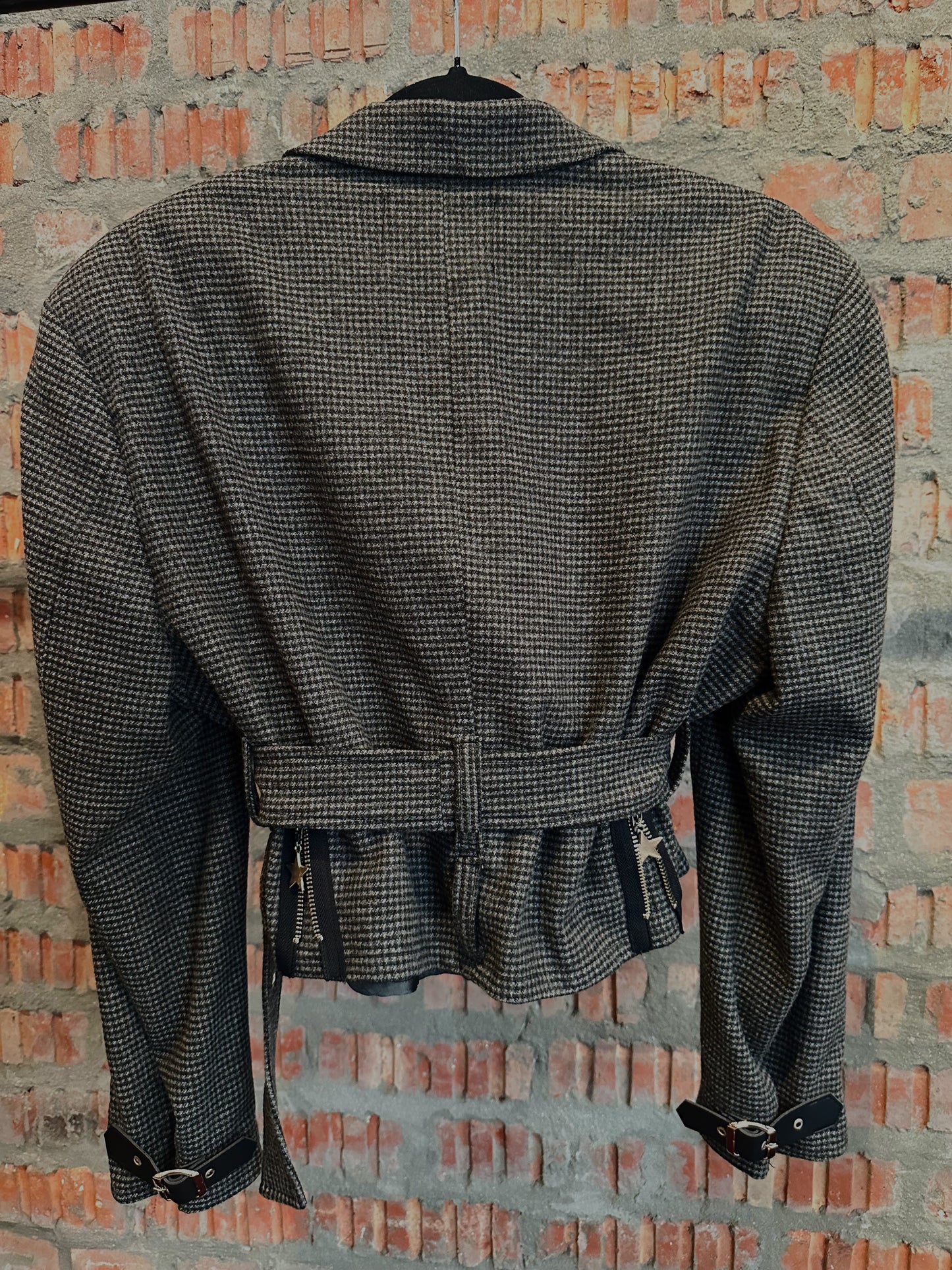 JIMI HENDRIX Upcycled Wool Jacket - Grey (red zip)